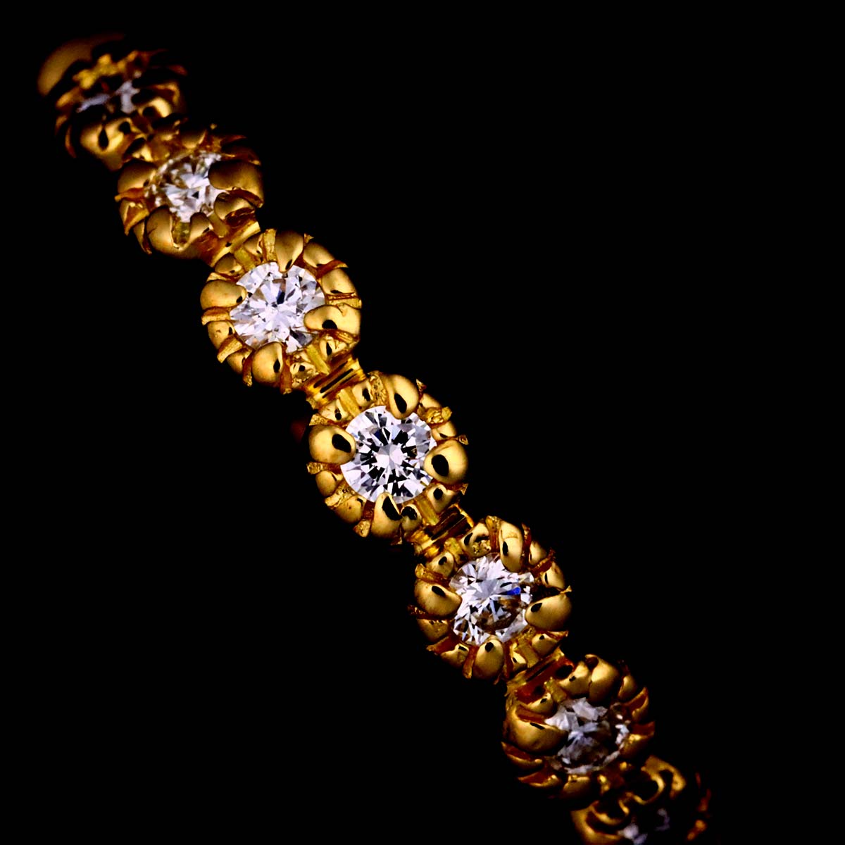Diamond 0.16ct Ring 18K YG 750 size3.75-4(US)