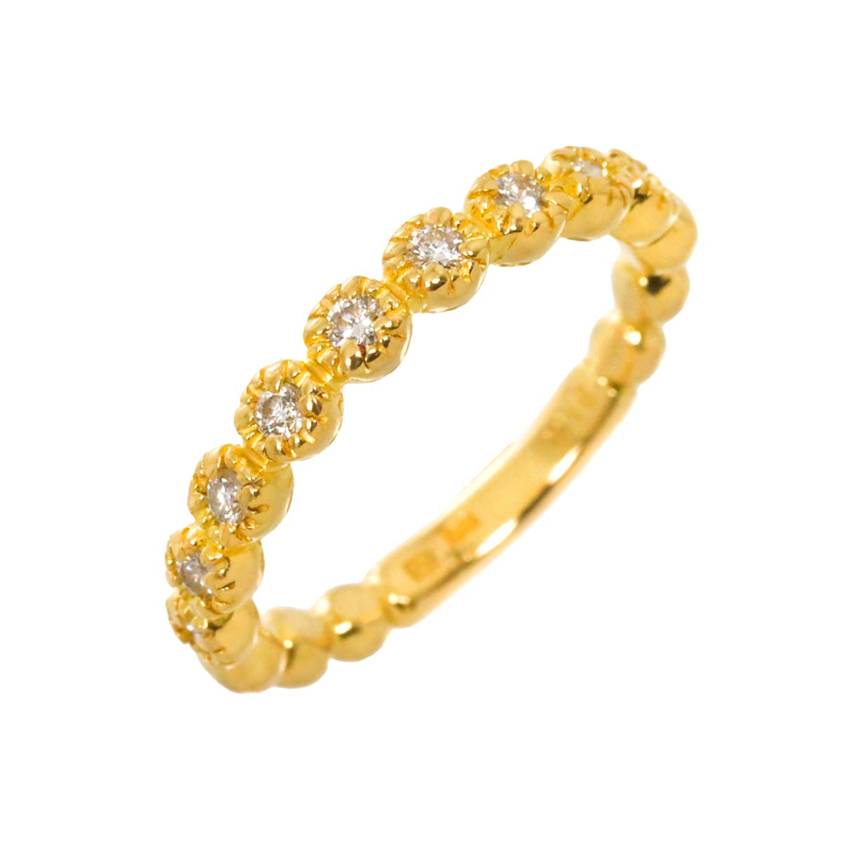 Diamond 0.16ct Ring 18K YG 750 size3.75-4(US)