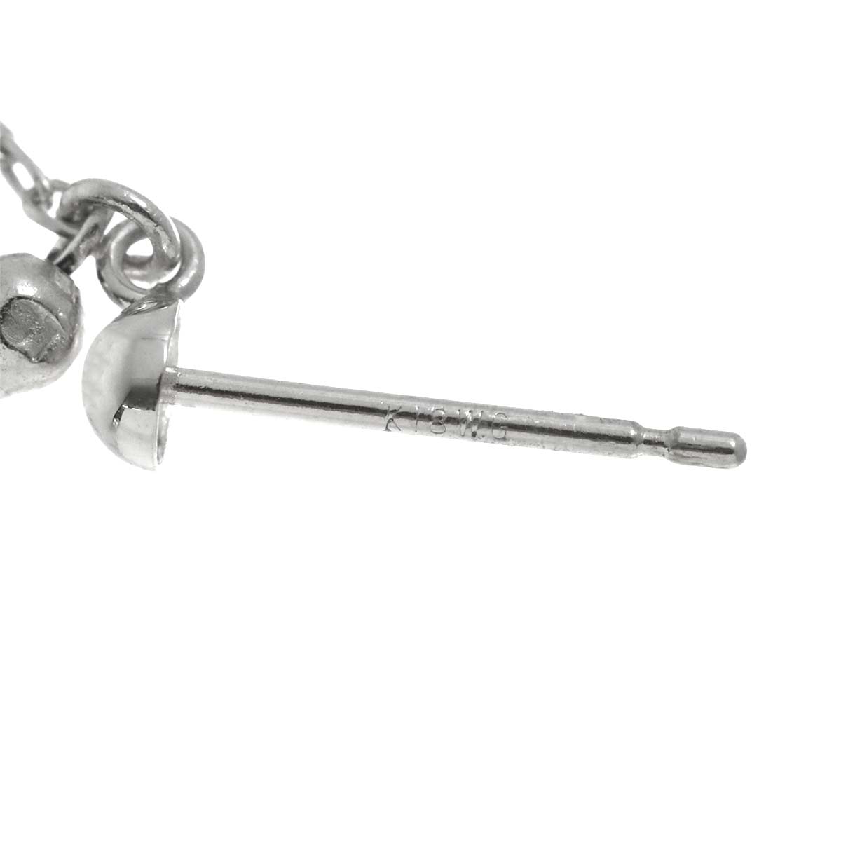 Quartz Earrings Pierced 18K WG 750