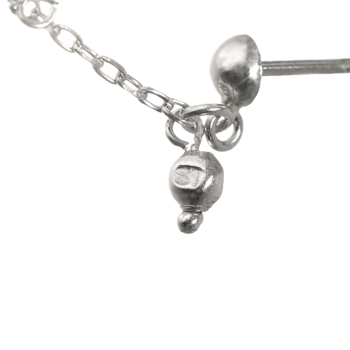 Quartz Earrings Pierced 18K WG 750