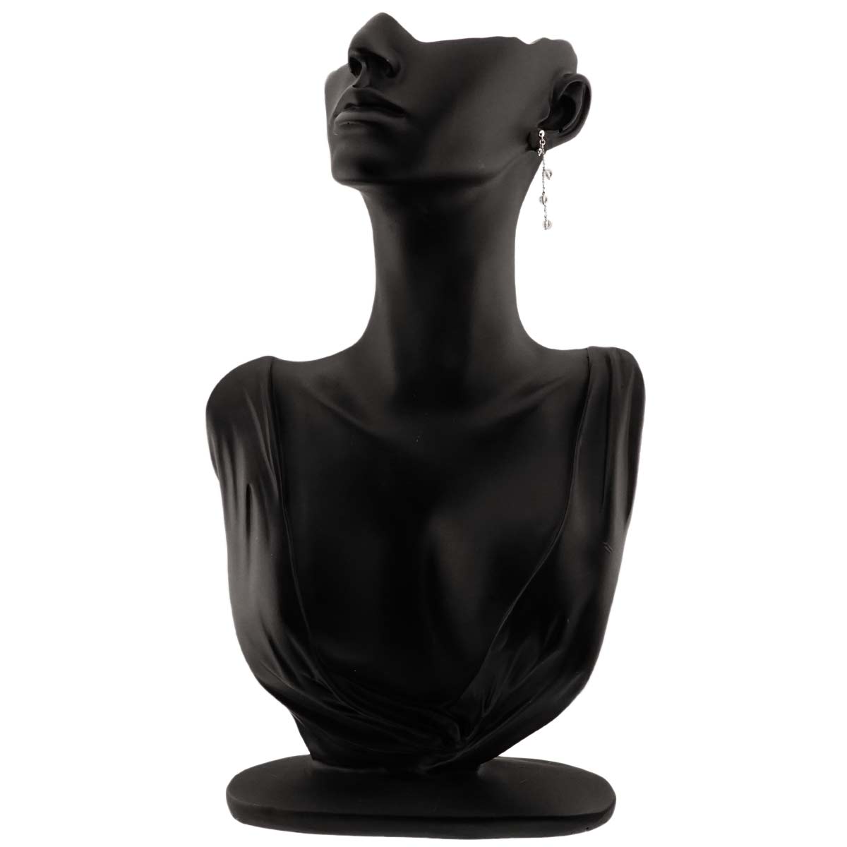 Quartz Earrings Pierced 18K WG 750