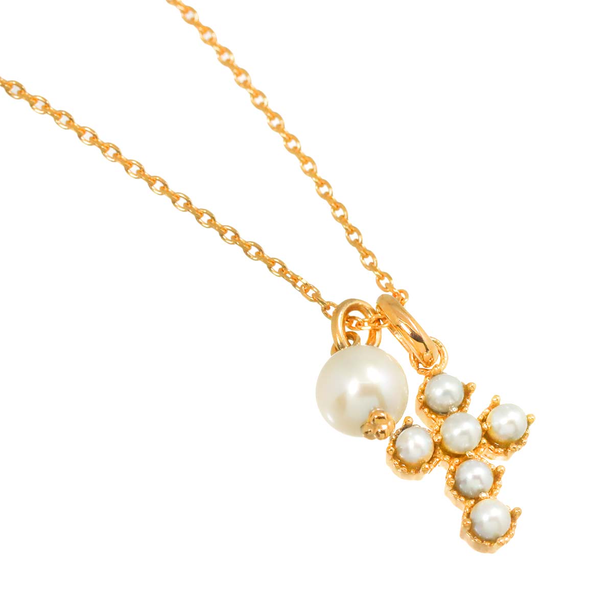 Akoya Pearl Baby Pearl Necklace 18K PG 750