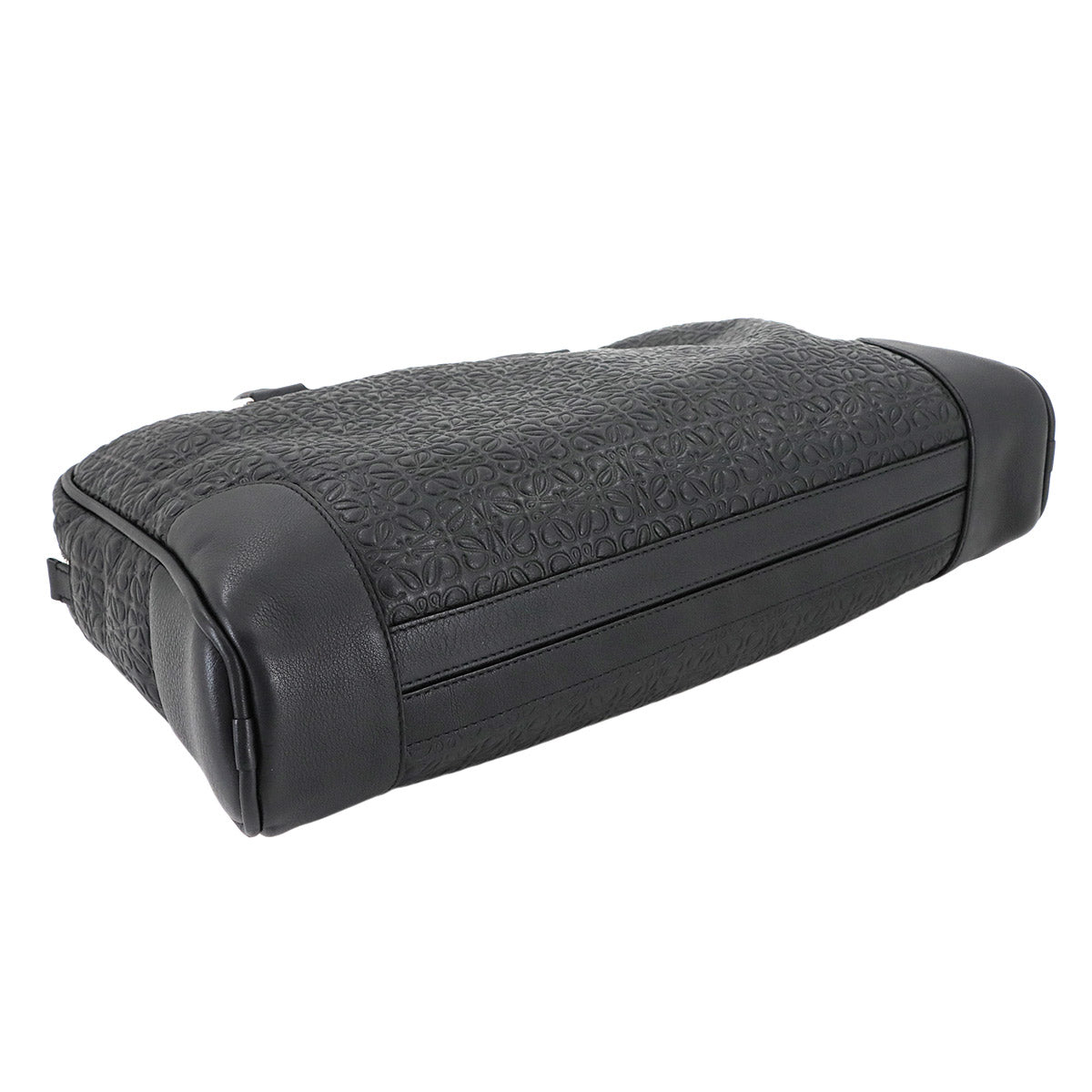 Repeat Anagram Briefcase Business Bag Leather Black Purse