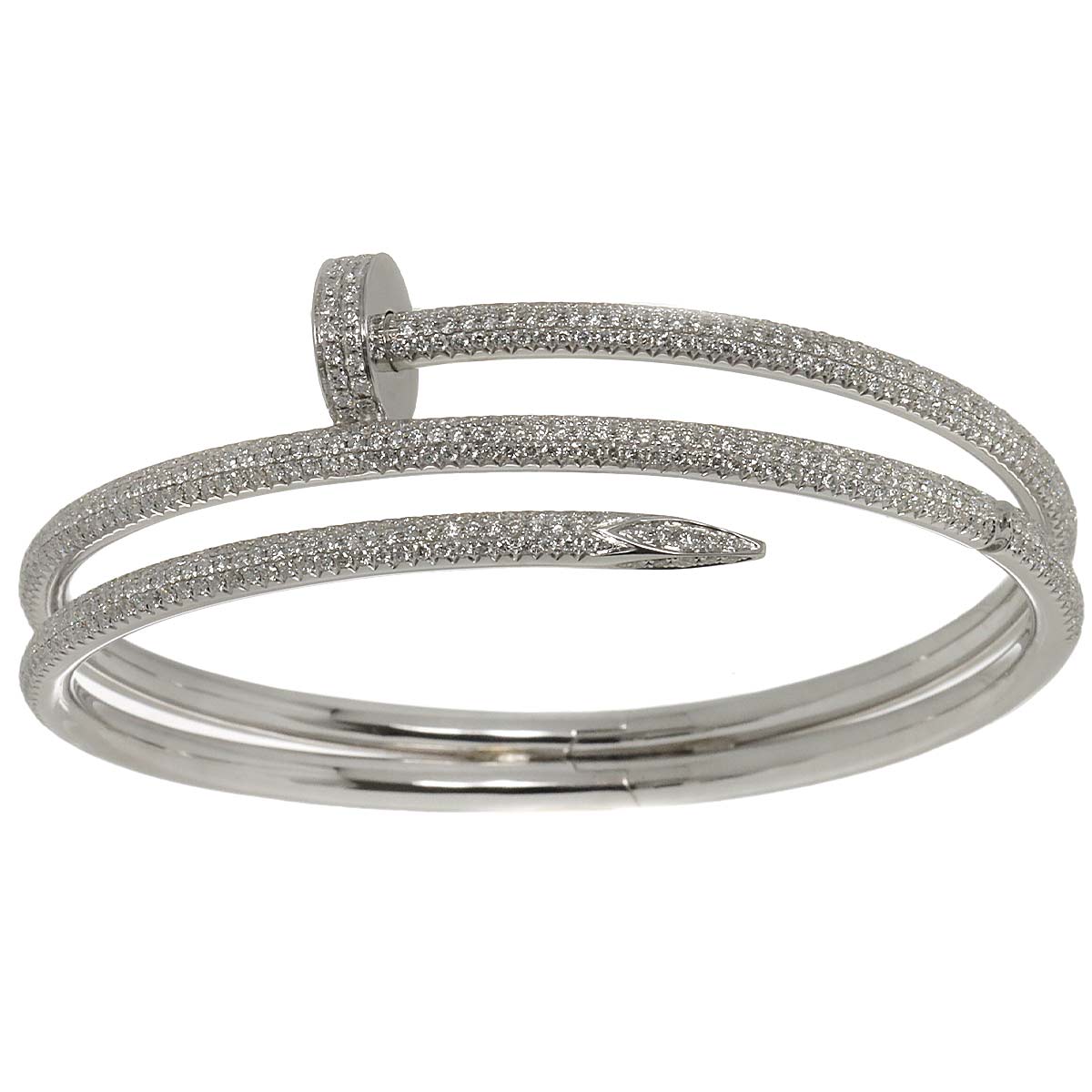 Diamond Bracelet 18K K18 WG White Gold 750