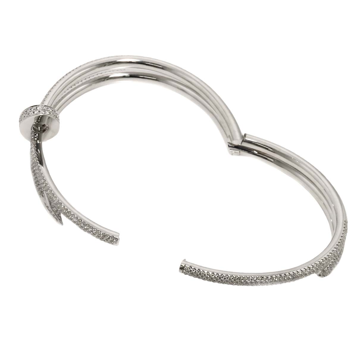 Diamond Bracelet 18K K18 WG White Gold 750