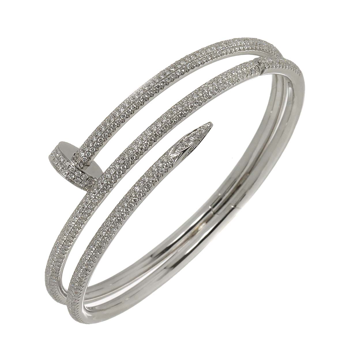 Diamond Bracelet 18K K18 WG White Gold 750