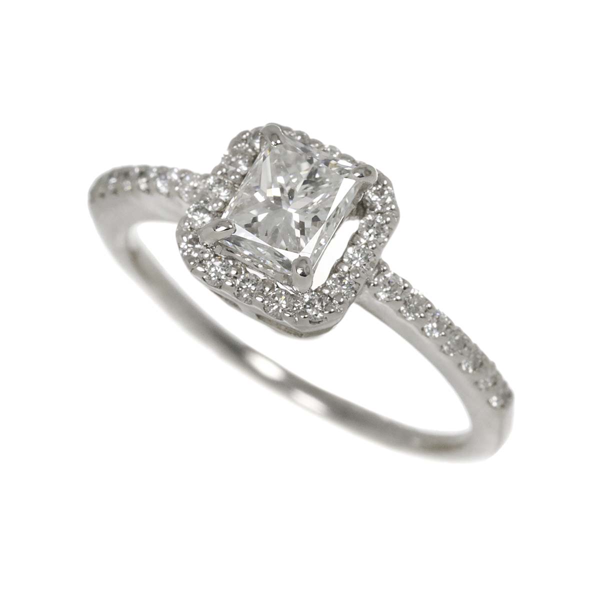 Diamond 0.618ct/0.17ct Ring Pt Platinum size3.75(US)