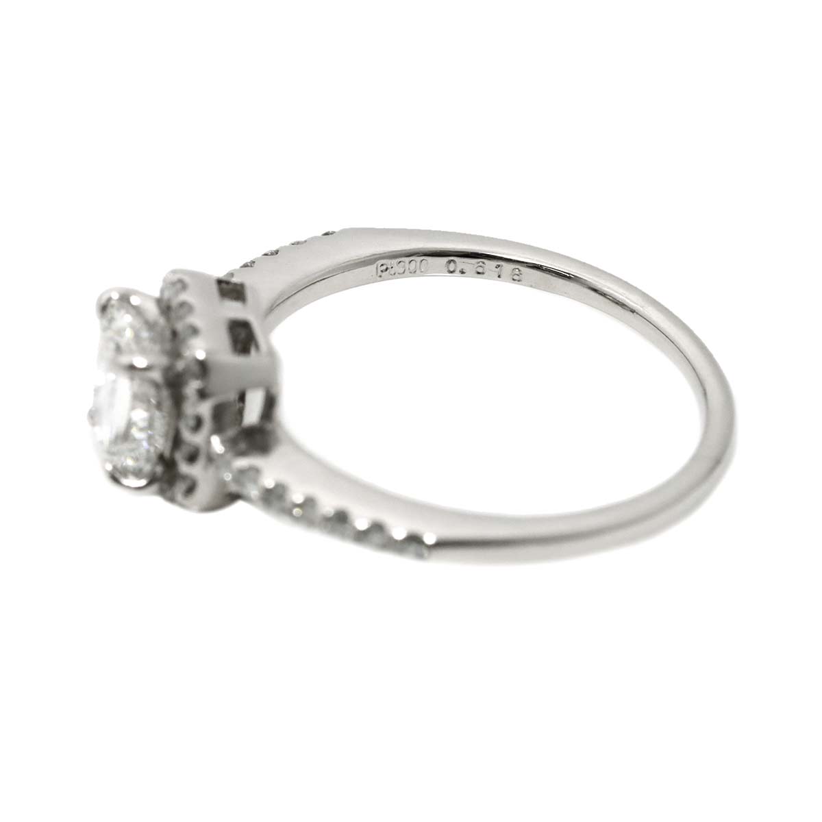Diamond 0.618ct/0.17ct Ring Pt Platinum size3.75(US)