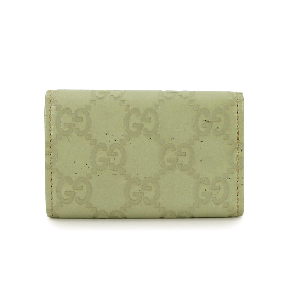 Guccissima Key Holder Case Leather Light Green 138093