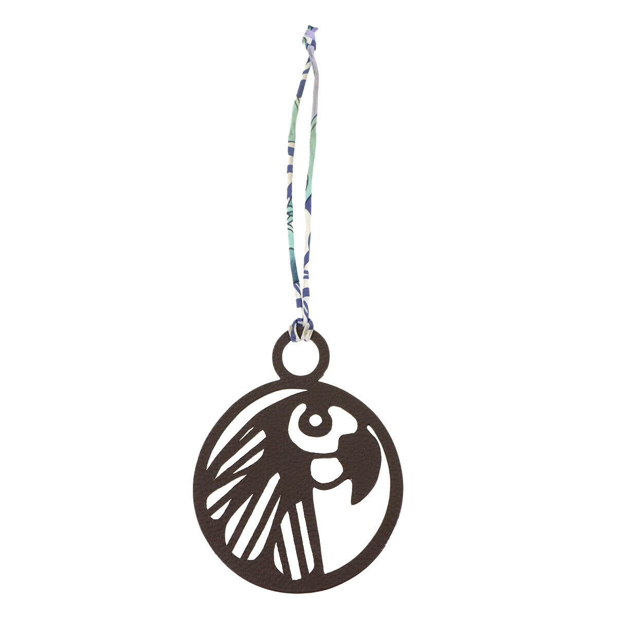Petit H Parakeet Parrot Bag Charm Epsom Leather Brown White