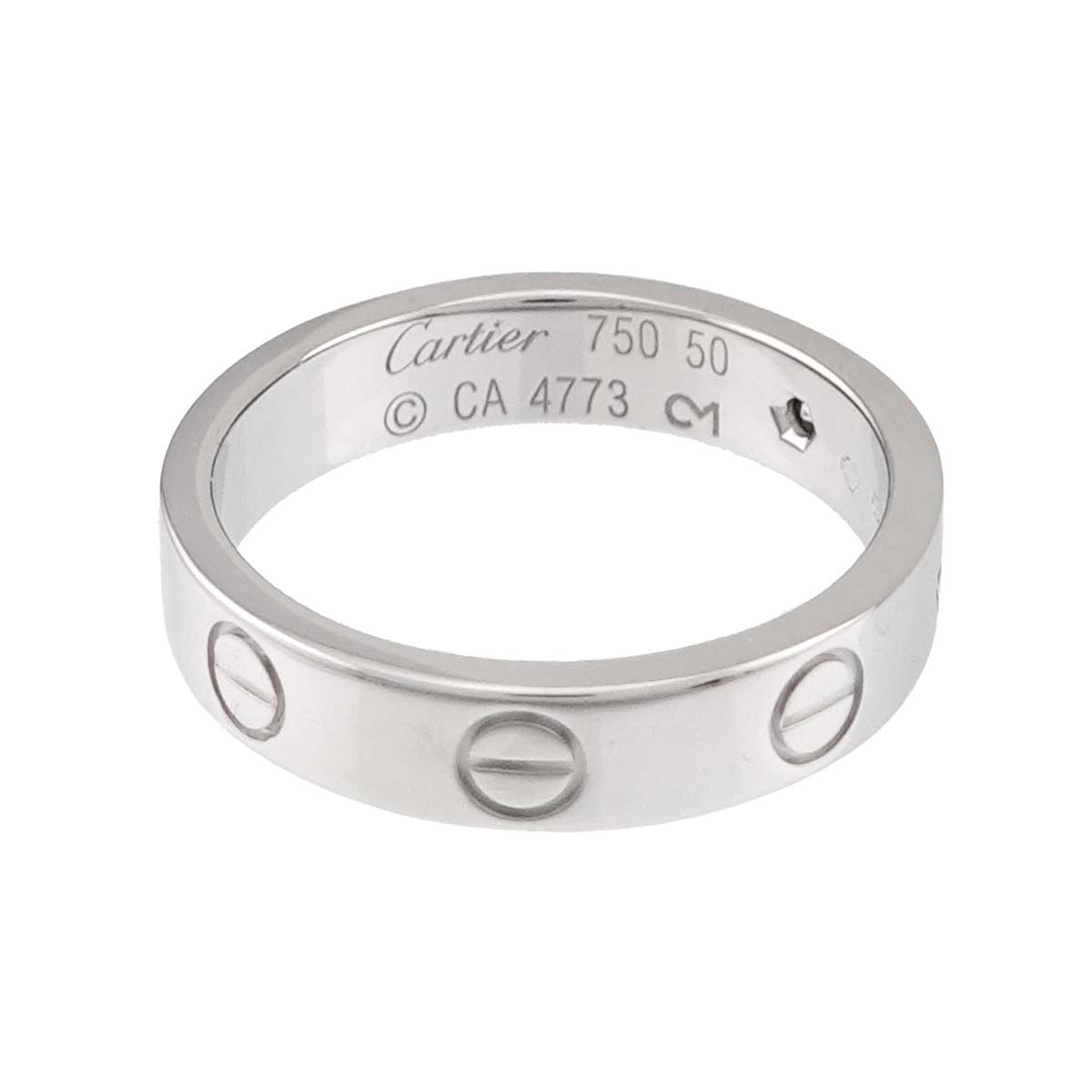 Mini Love Diamond Ring 18K White Gold 750 size50 5-5.25(US)