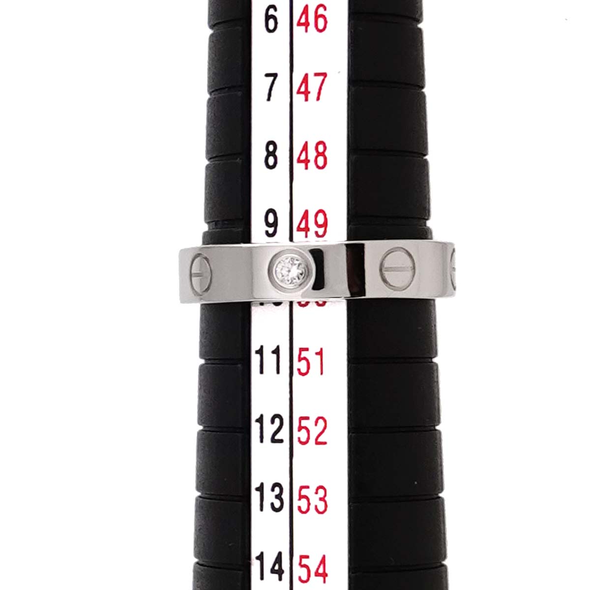 Mini Love Diamond Ring 18K White Gold 750 size50 5-5.25(US)