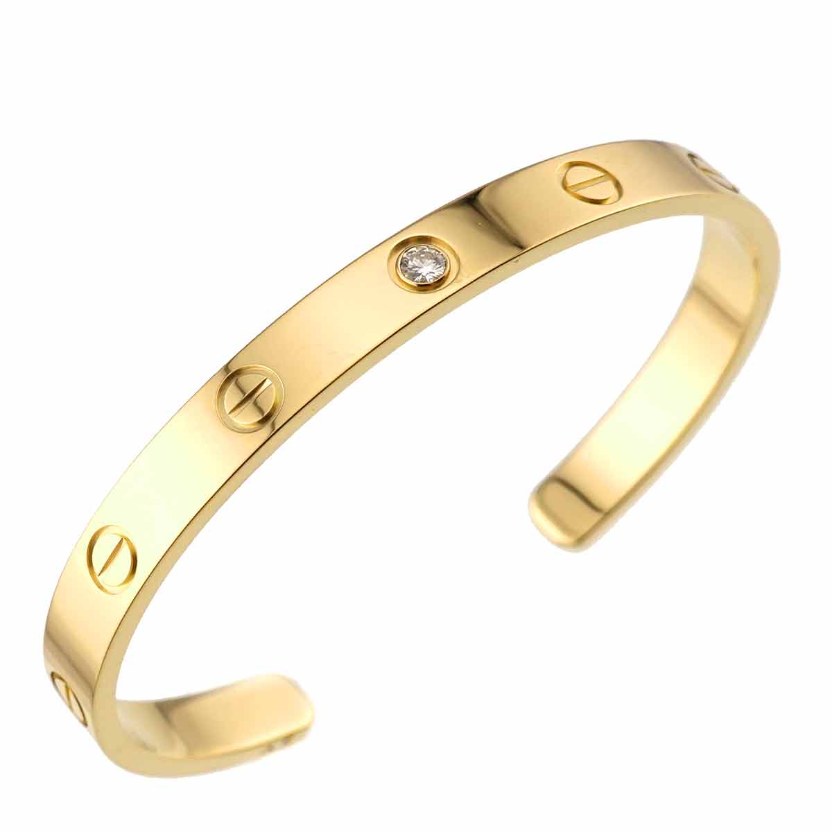 Love Bracelet Open Diamond 18K Yellow Gold 750 Size17