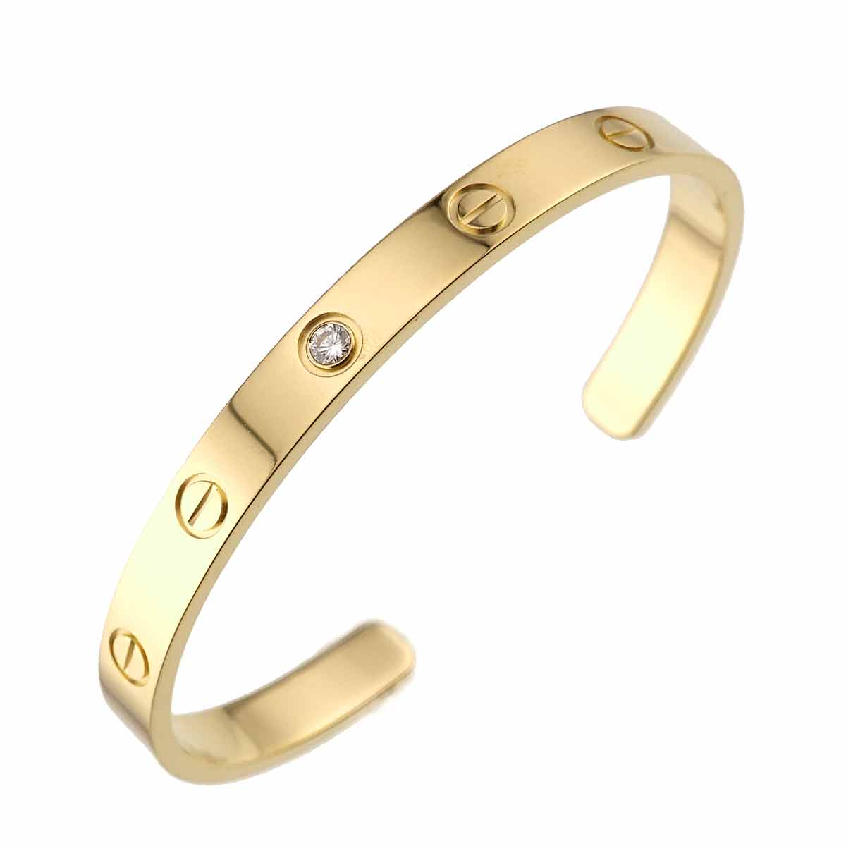 Love Bracelet Open Diamond 18K Yellow Gold 750 Size17
