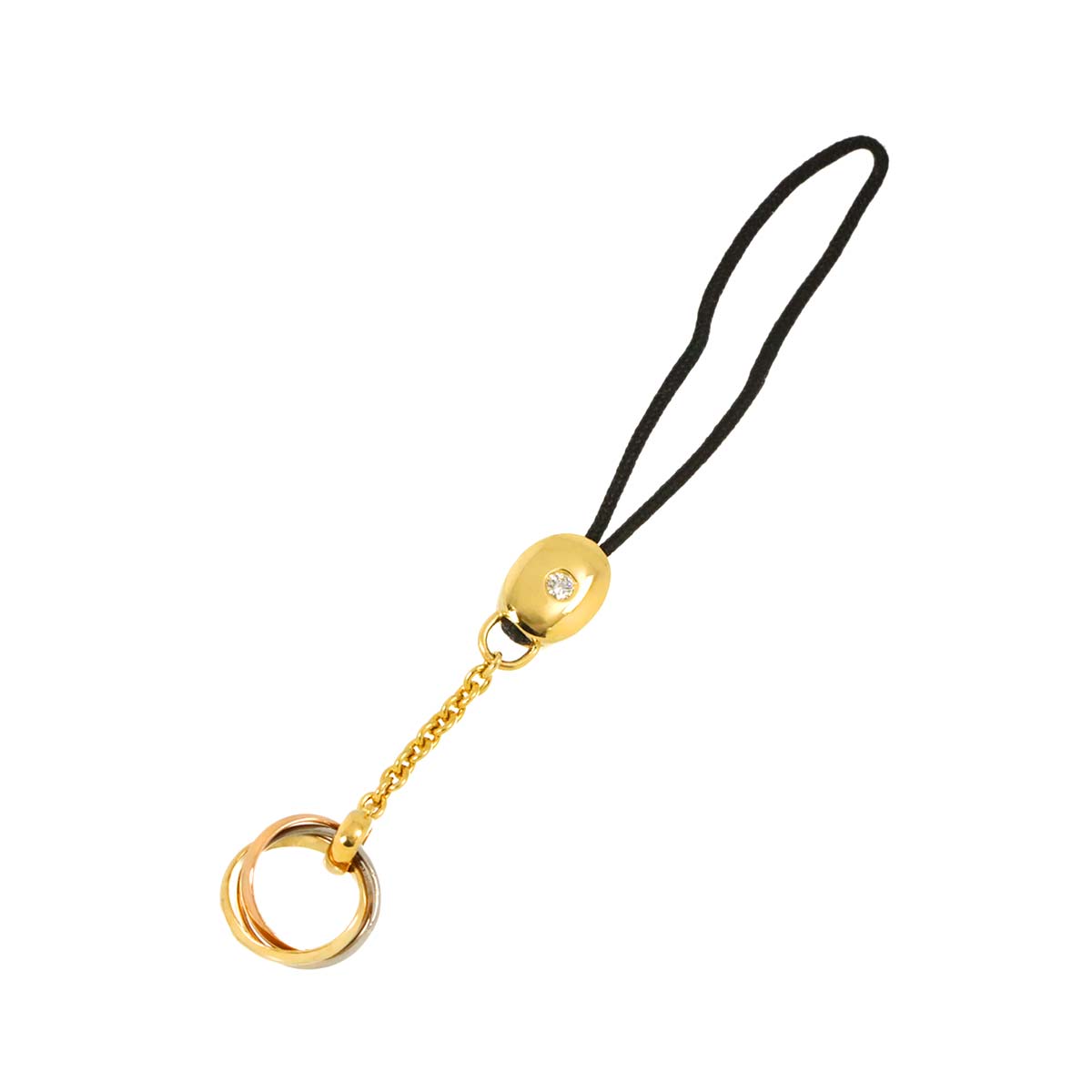 Trinity Ring Charm strap Diamond 18K YG WG PG 750