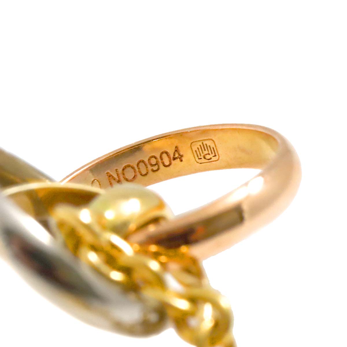 Trinity Ring Charm strap Diamond 18K YG WG PG 750