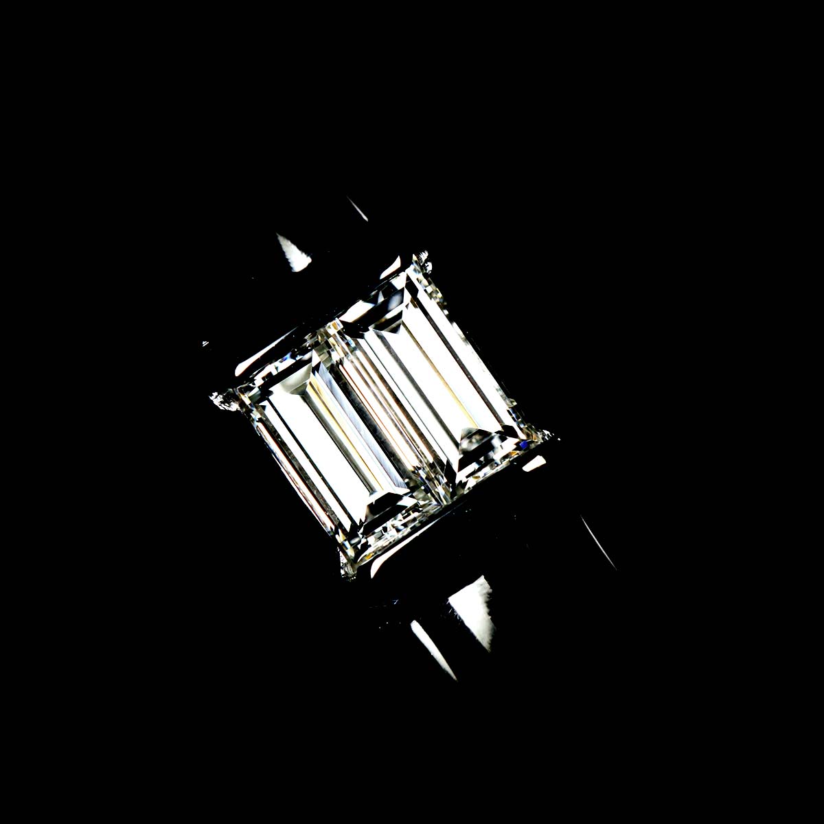 Diamond Ring 18K White Gold 750 size6.25-6.5(US)
