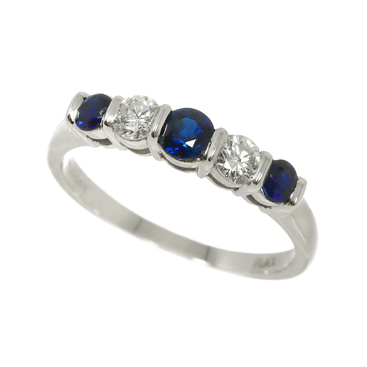 Sapphire Diamond Ring Platinum Size6-6.25(US)