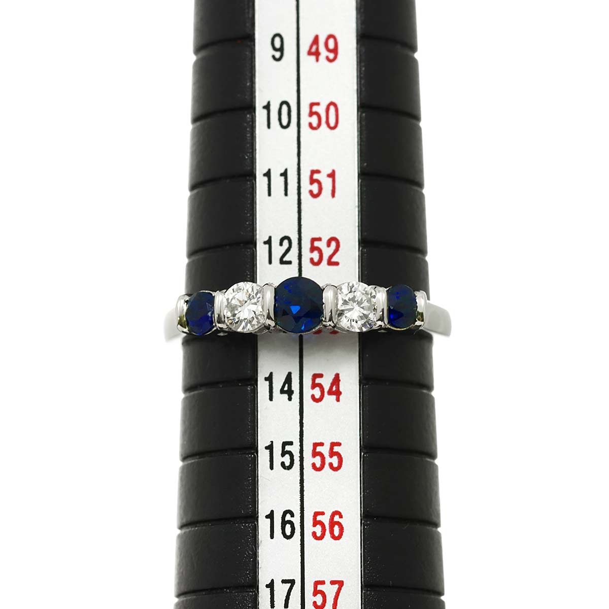 Sapphire Diamond Ring Platinum Size6-6.25(US)