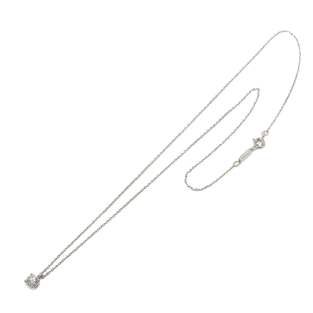 Solitaire Diamond Necklace Platinum