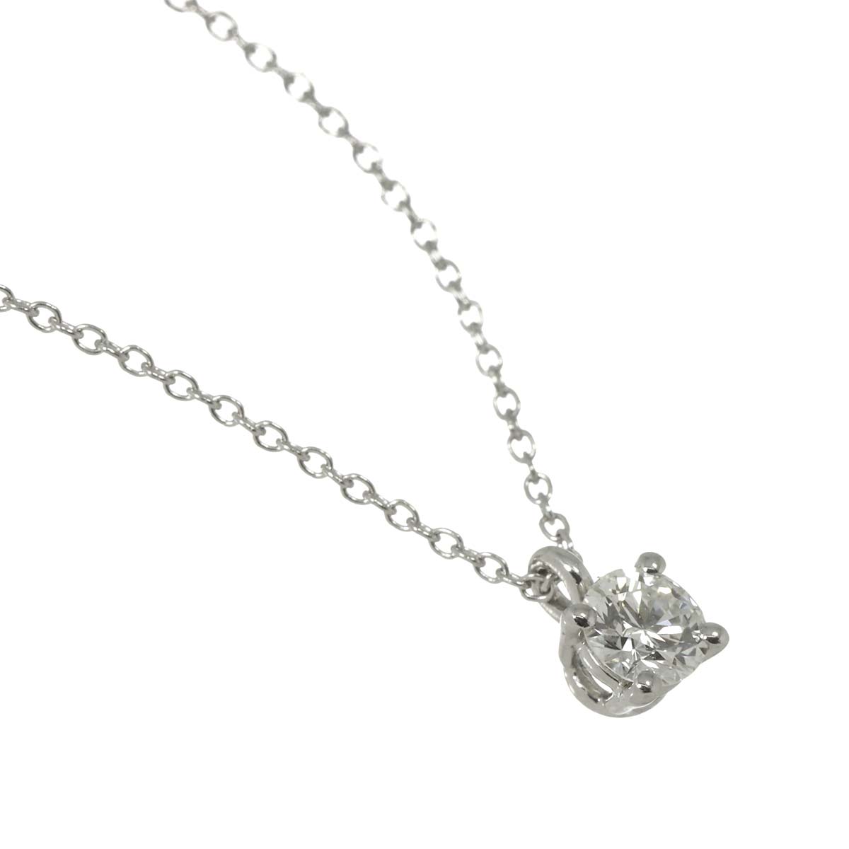 Solitaire Diamond Necklace Platinum