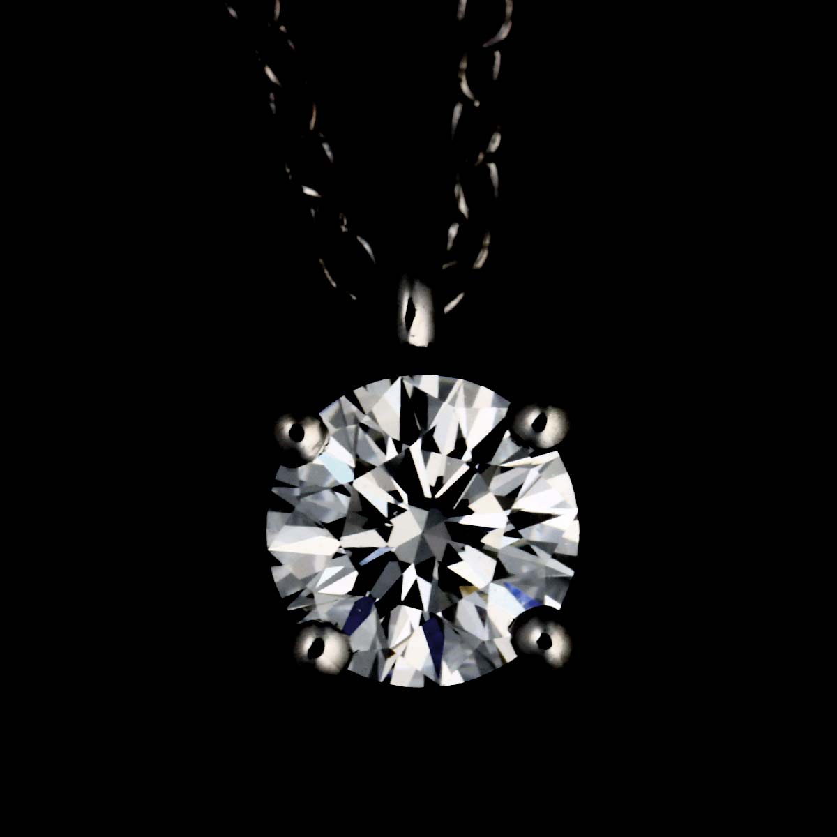 Solitaire Diamond Necklace Platinum