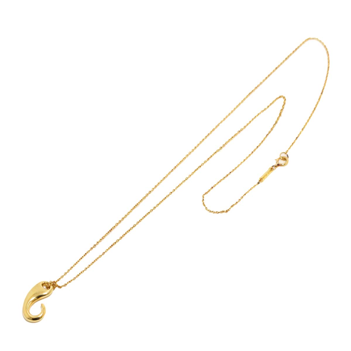 Peretti Hook Necklace 18K Yellow Gold 750