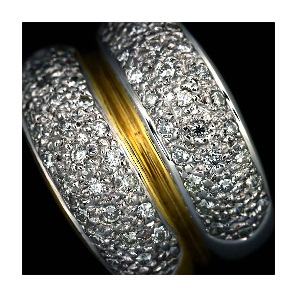 Diamond 0.71ct Ring 18K YG WG 750 size8.25(US)