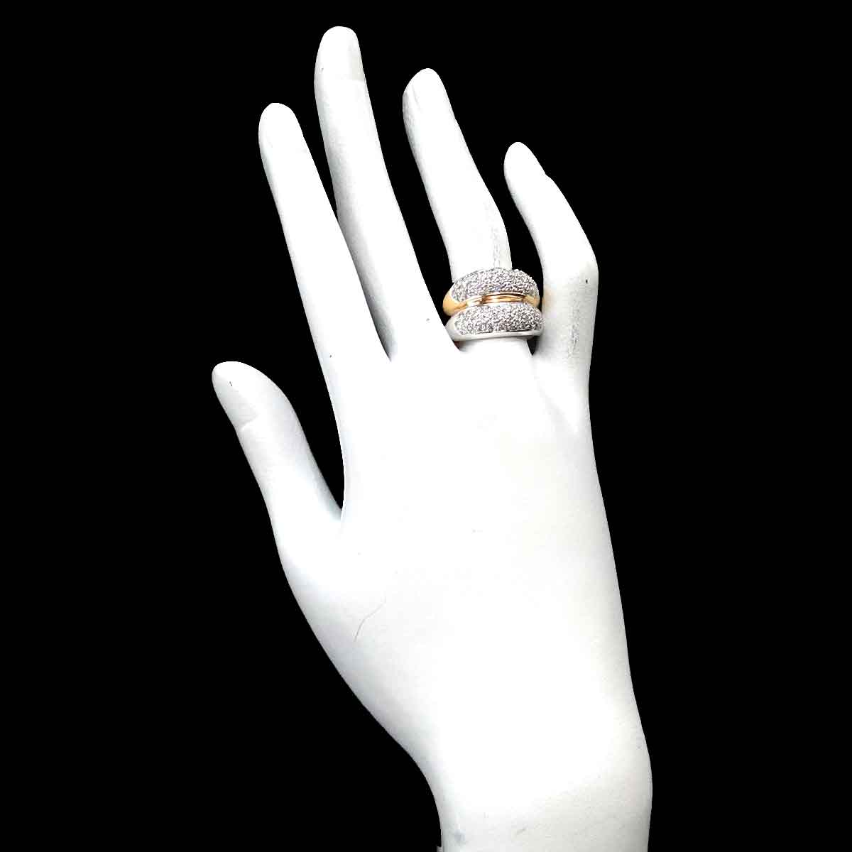 Diamond 0.71ct Ring 18K YG WG 750 size8.25(US)
