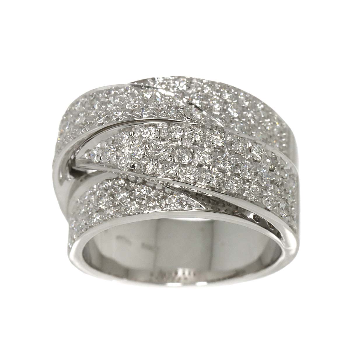 Diamond 1.24ct Ring 18K WG 750 Size6.25-6.5(US)