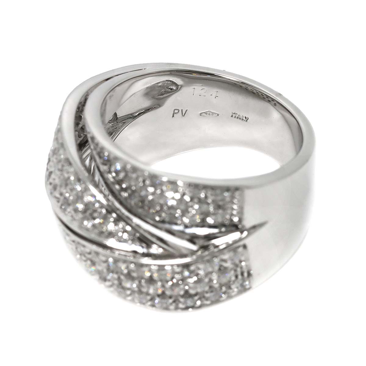 Diamond 1.24ct Ring 18K WG 750 Size6.25-6.5(US)