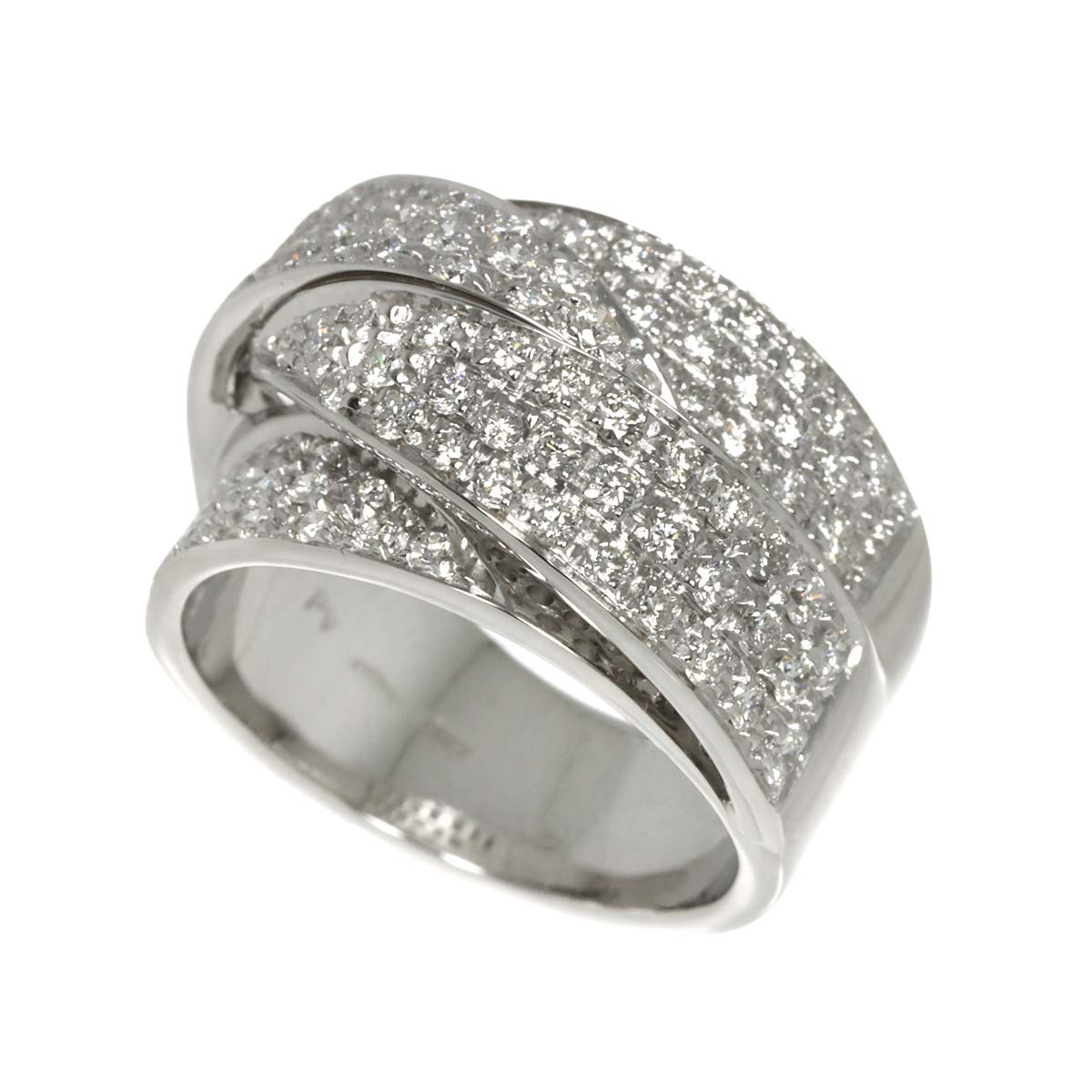 Diamond 1.24ct Ring 18K WG 750 Size6.25-6.5(US)