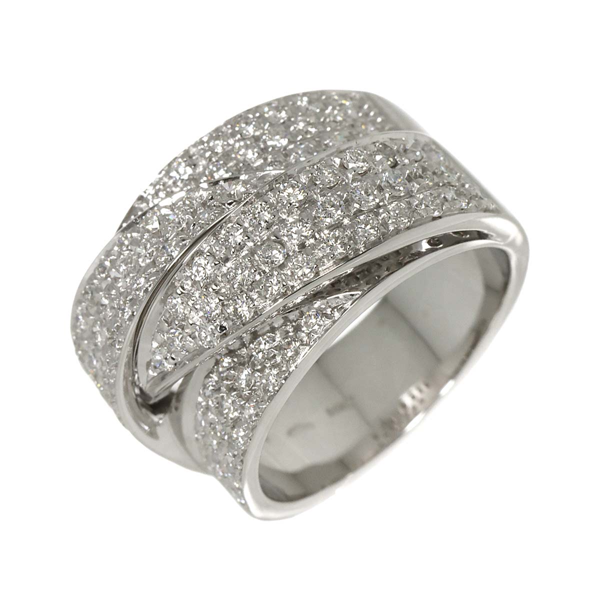 Diamond 1.24ct Ring 18K WG 750 Size6.25-6.5(US)