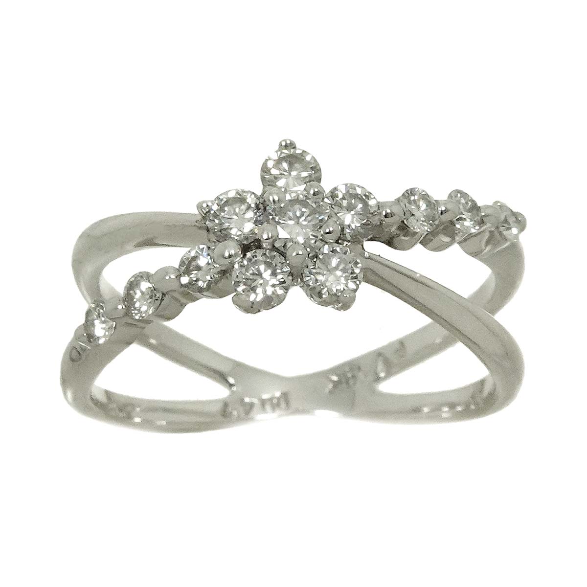 Diamond 0.47ct Ring 18K WG 750 Size5.25(US)