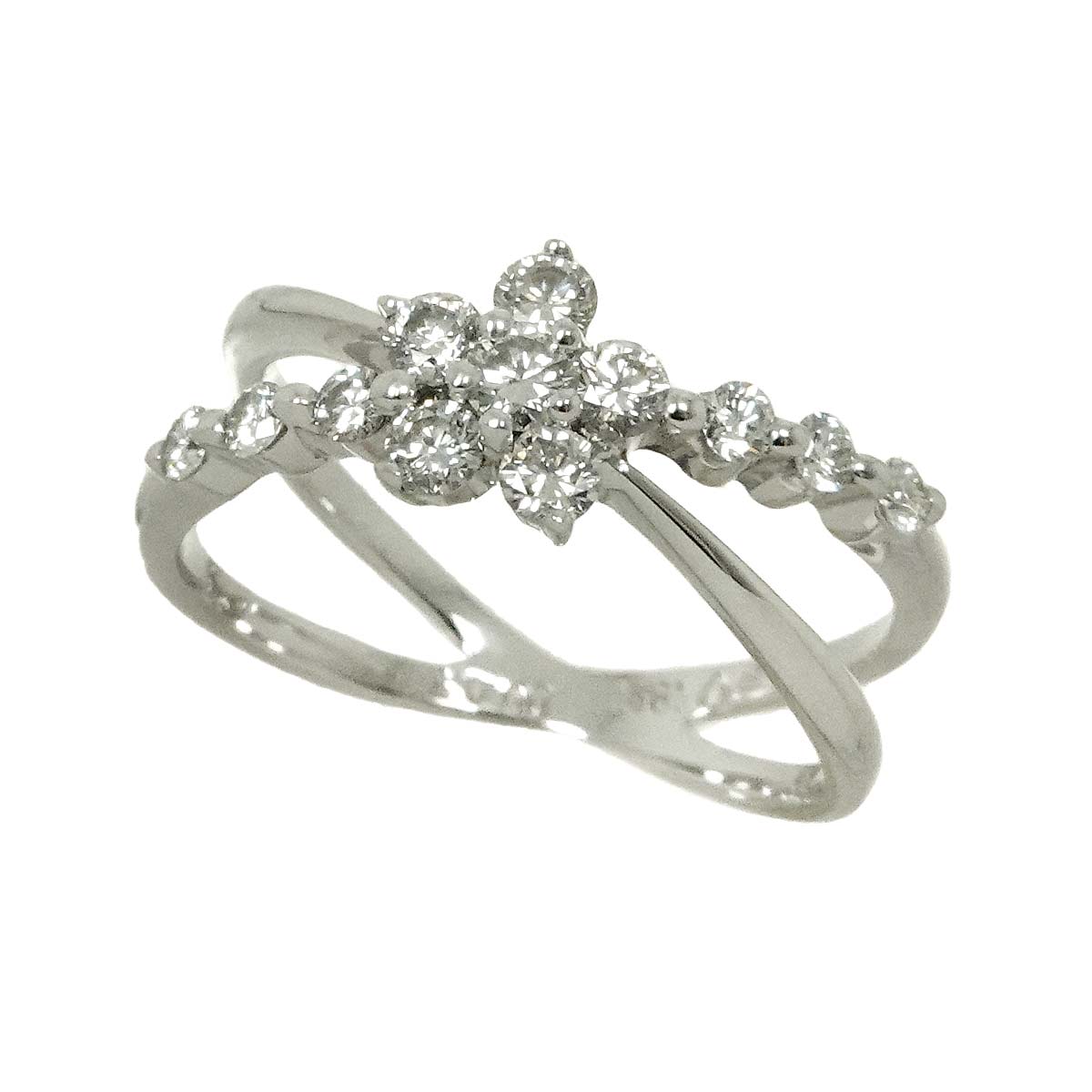 Diamond 0.47ct Ring 18K WG 750 Size5.25(US)