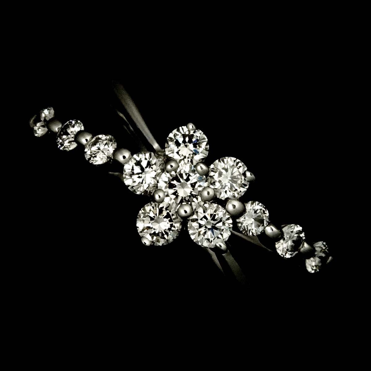 Diamond 0.47ct Ring 18K WG 750 Size5.25(US)