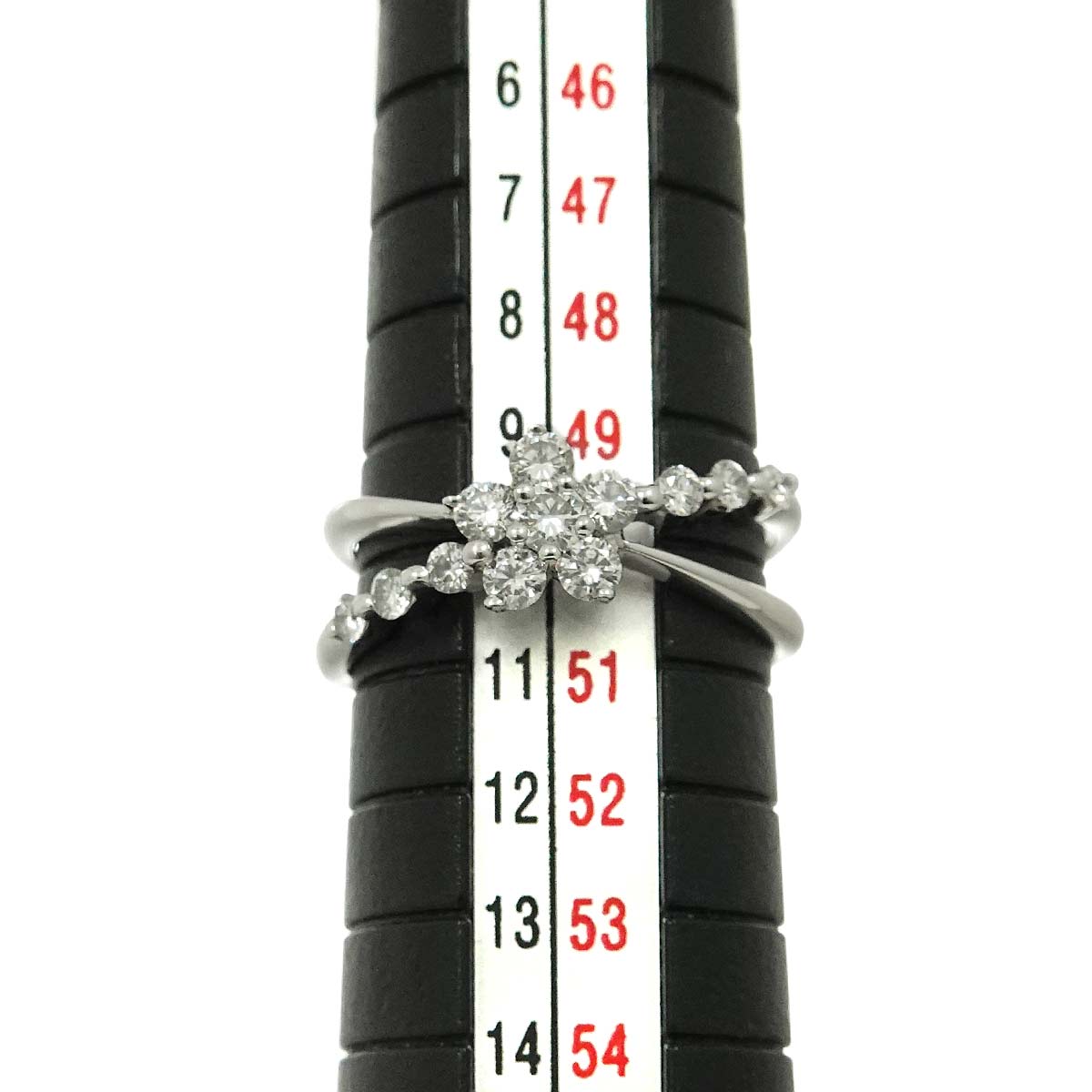 Diamond 0.47ct Ring 18K WG 750 Size5.25(US)