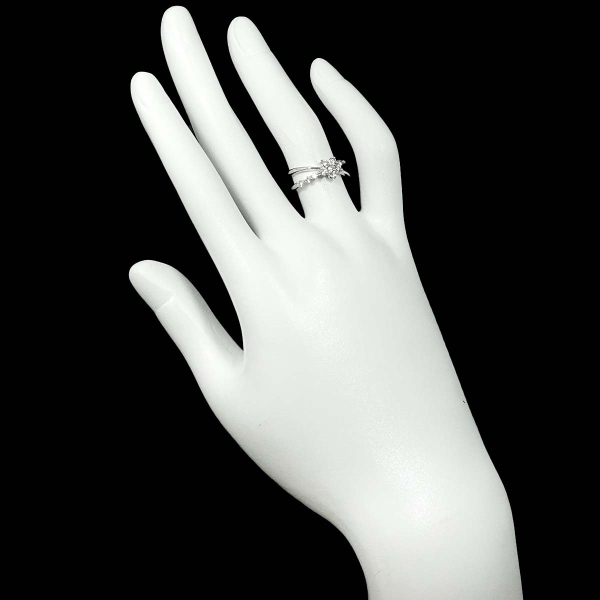 Diamond 0.47ct Ring 18K WG 750 Size5.25(US)