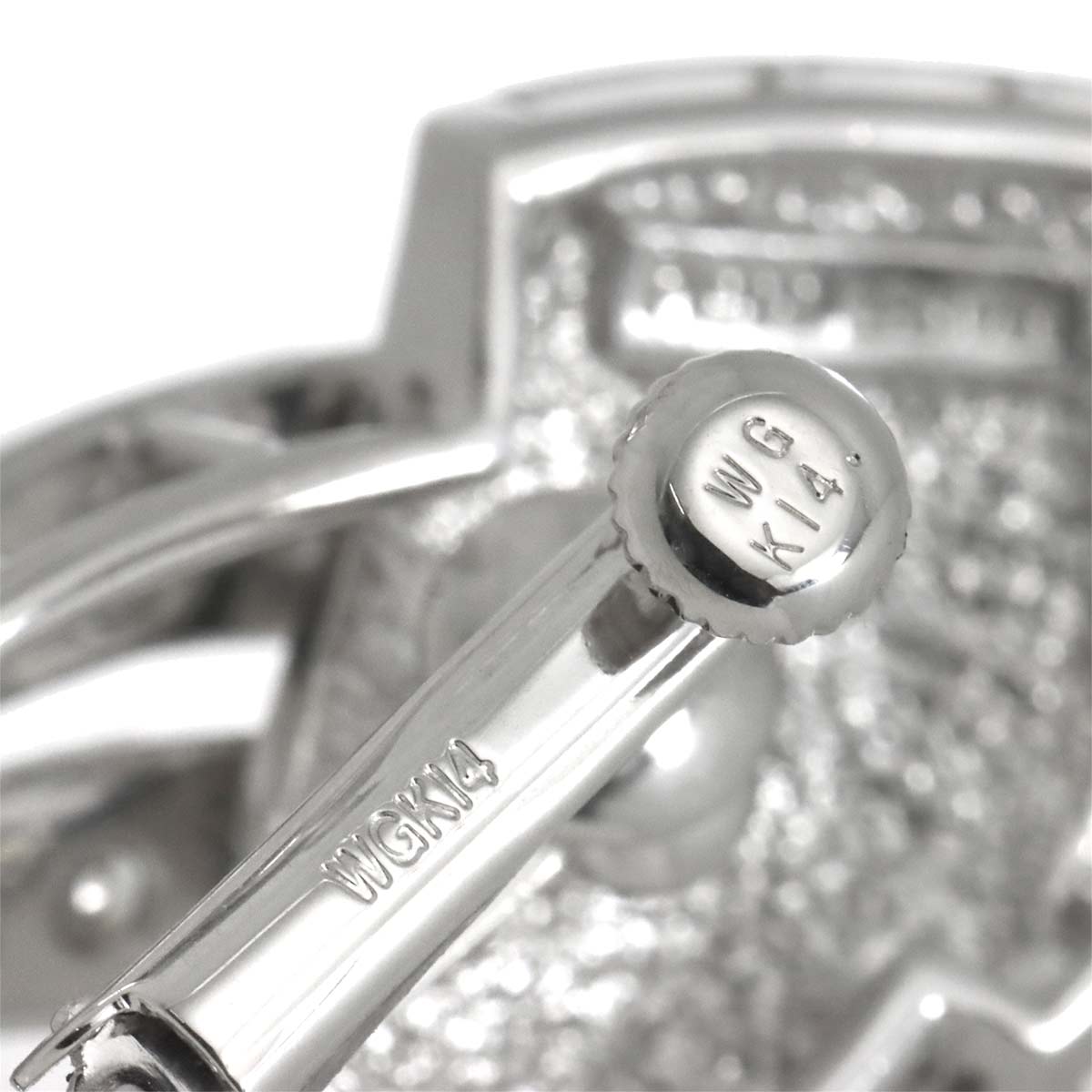 Diamond 1.13ct/1.13ct Earrings Clip-on Pt 14K WG 585