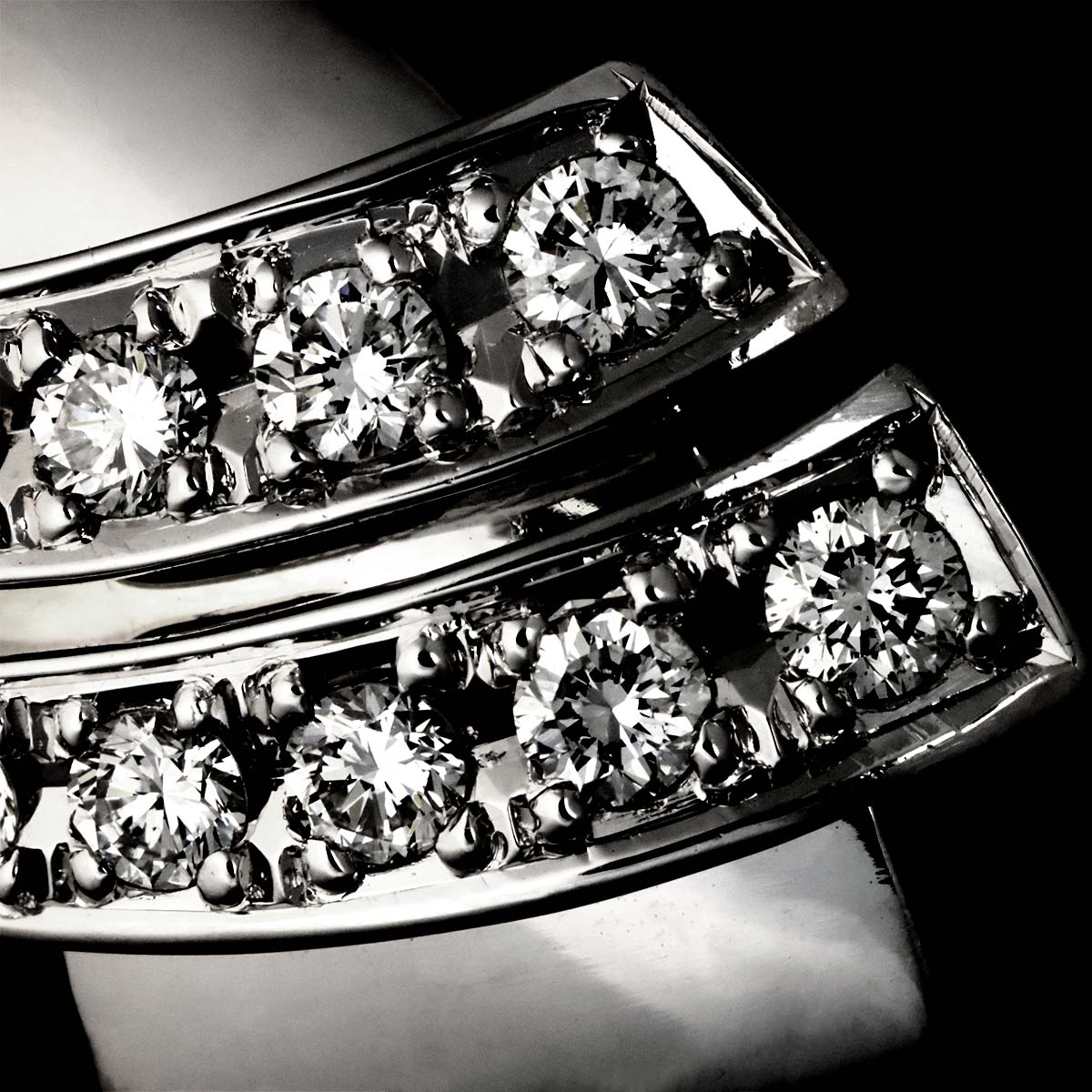 Diamond 1.13ct/1.13ct Earrings Clip-on Pt 14K WG 585