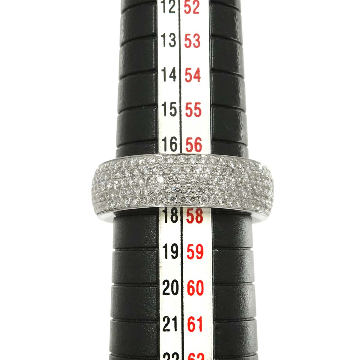 Diamond 2.46ct Ring 18K K18 WG White Gold size7.75-8(US)