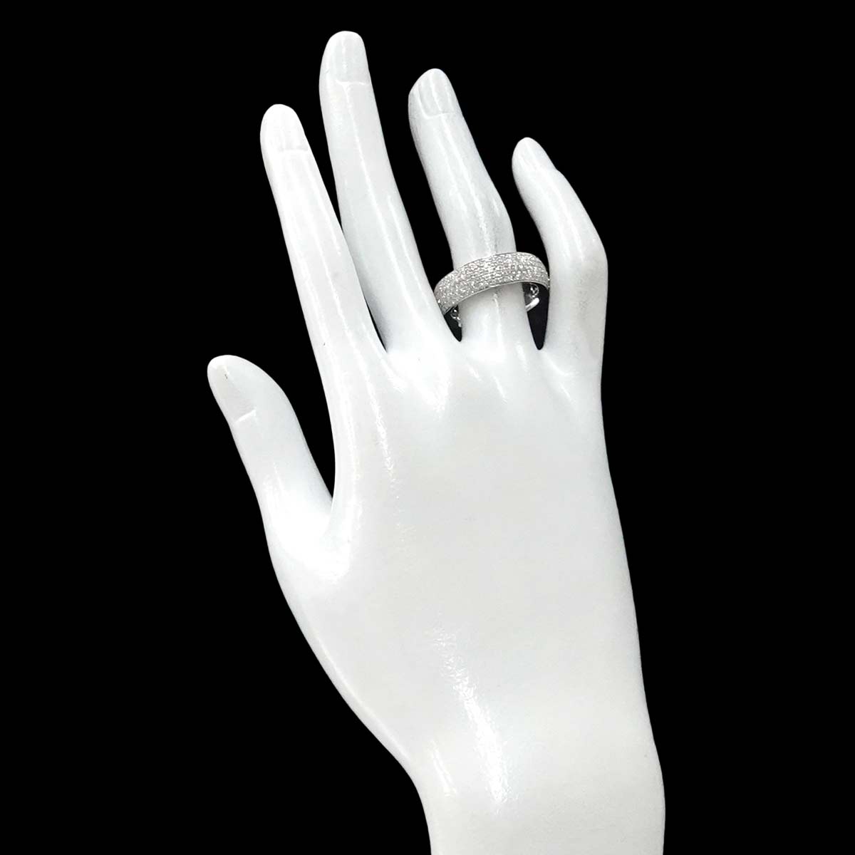 Diamond 2.46ct Ring 18K K18 WG White Gold size7.75-8(US)