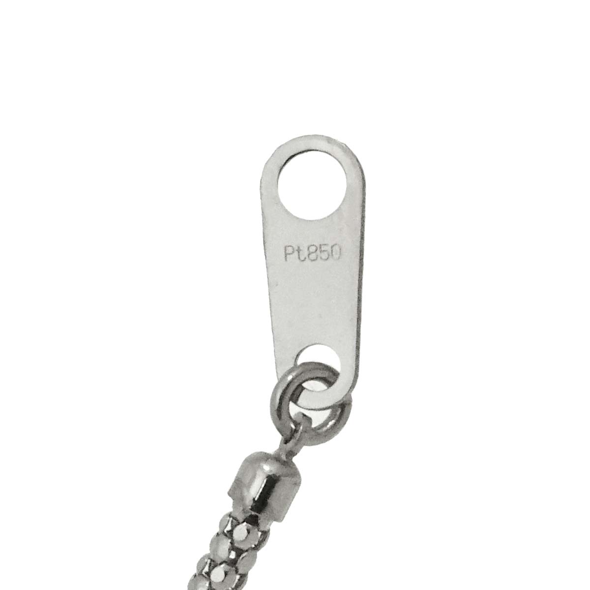 Diamond 0.21ct Ruby 0.01ct Necklace Pt 18K PG Platinum