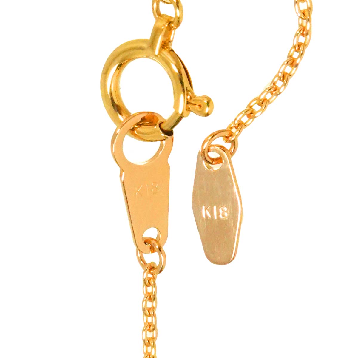 Garnet 1.19ct Diamond 0.19ct Necklace 18K Pink Gold 750