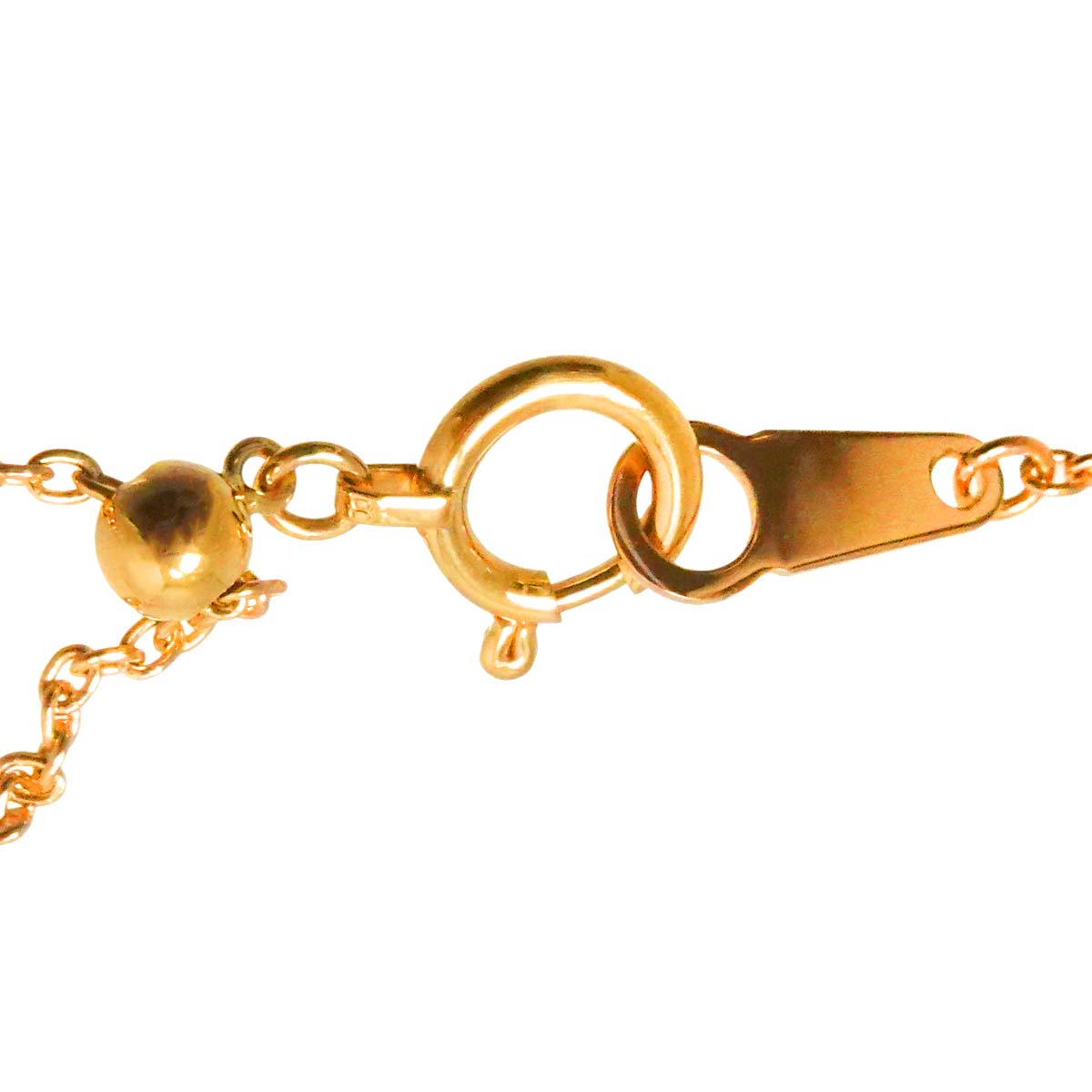 Garnet 1.19ct Diamond 0.19ct Necklace 18K Pink Gold 750