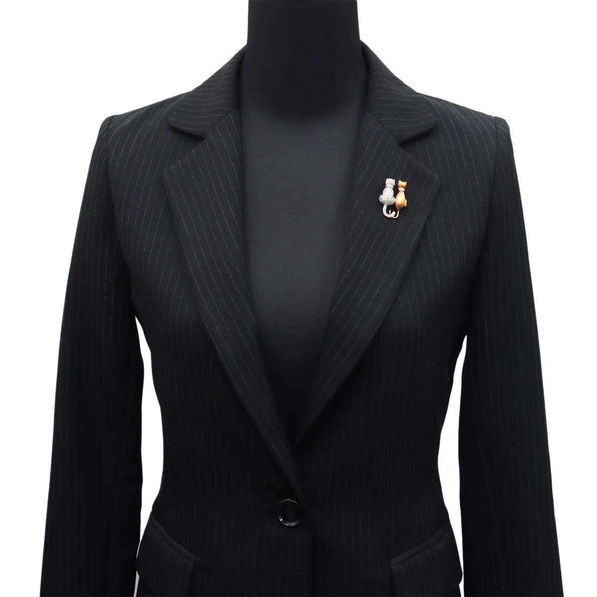 Diamond 0.65ct Brooch Pendant Top 18K PG WG Pink White Gold 750