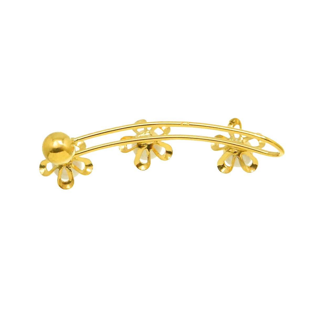 Akoya Pearl 3.8mm Earrings Clip on 18K YG 750