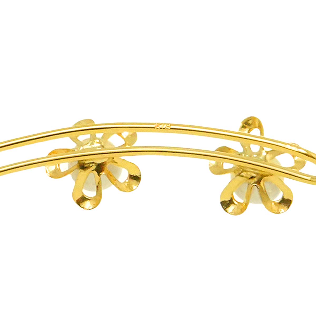 Akoya Pearl 3.8mm Earrings Clip on 18K YG 750