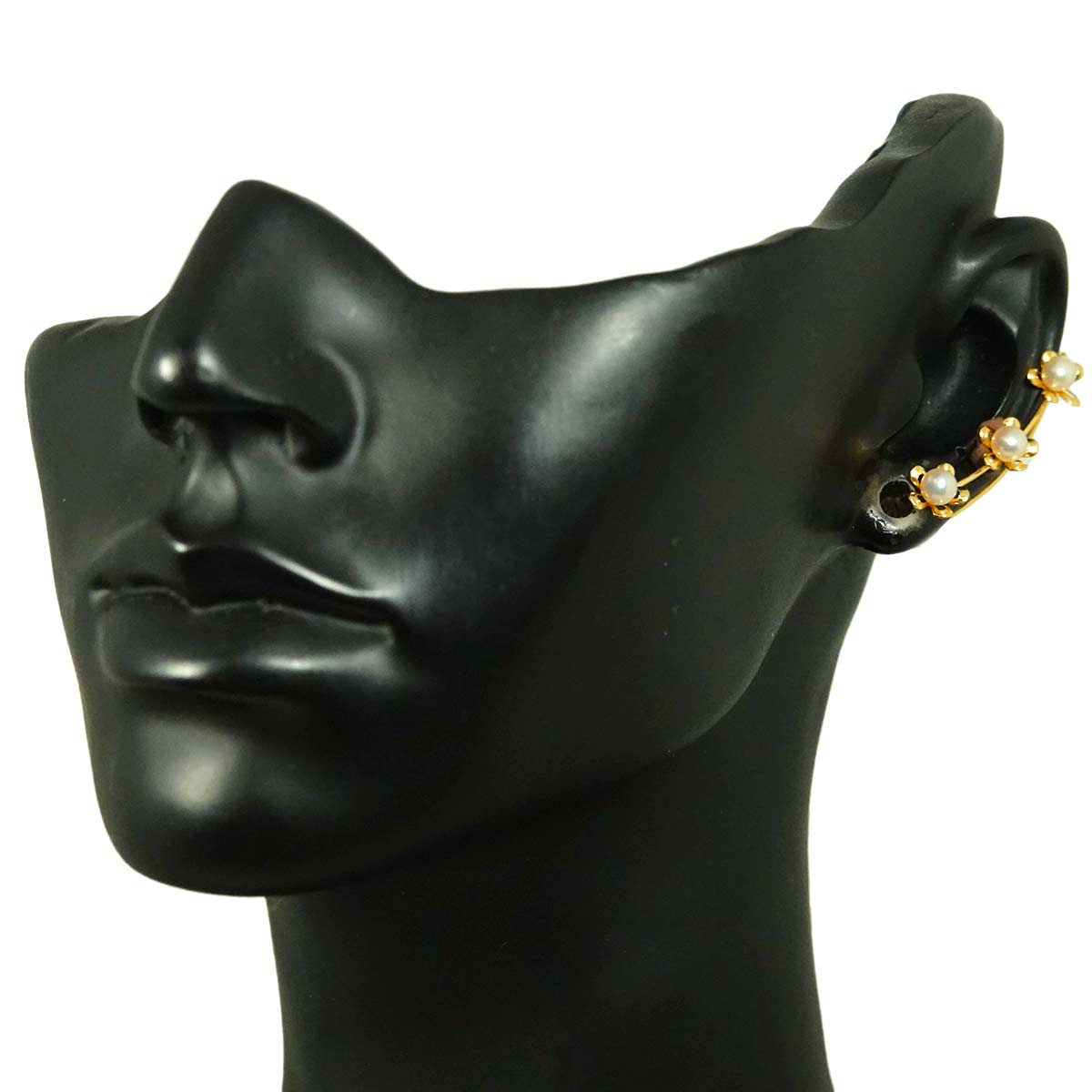 Akoya Pearl 3.8mm Earrings Clip on 18K YG 750