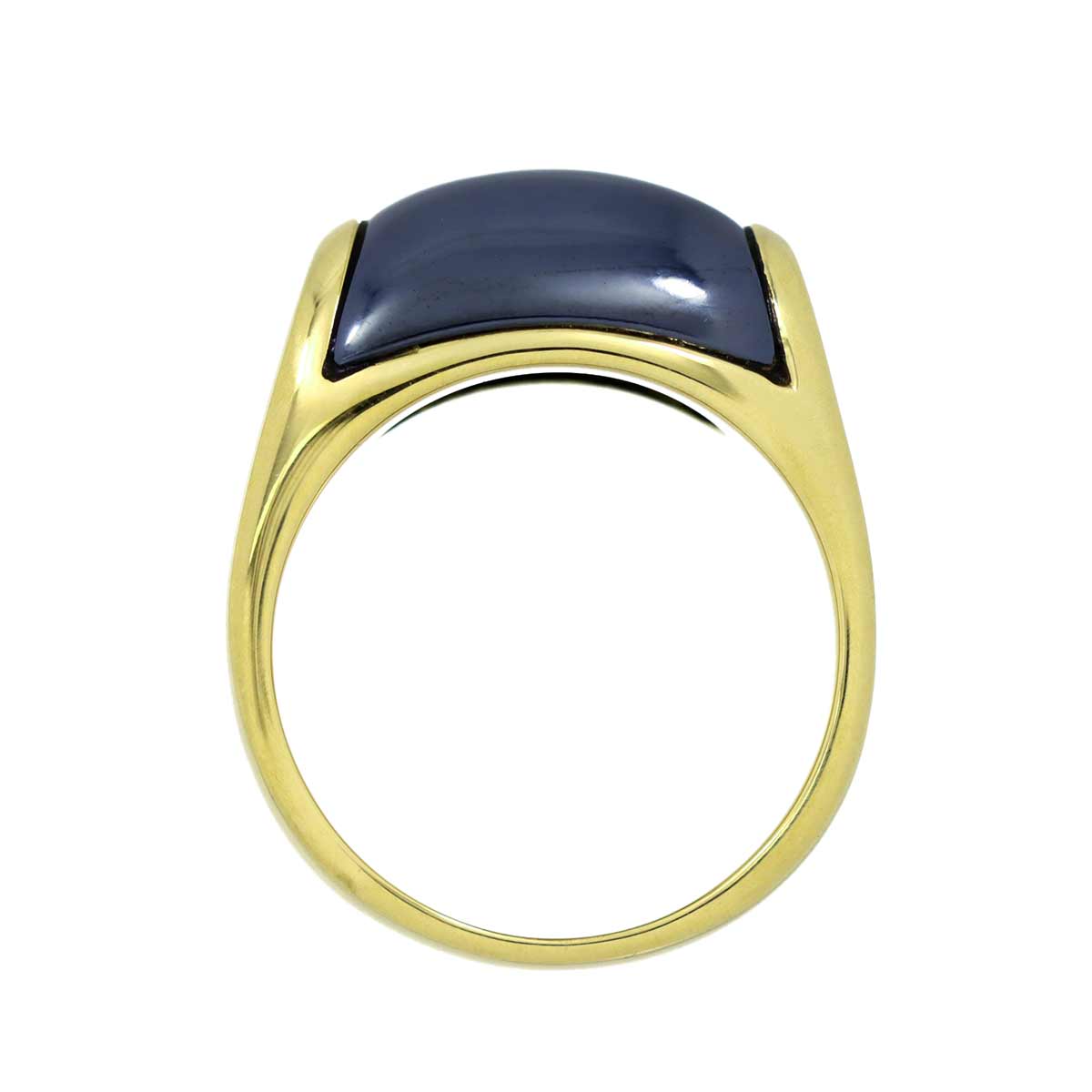 Tronchetto Haematite Ring 18K YG 750 Size6(US)